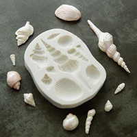 marine life conch biscuits candy molds cookies mould chocolate fondant cake silicone mold kitchen baking cake decoration tools