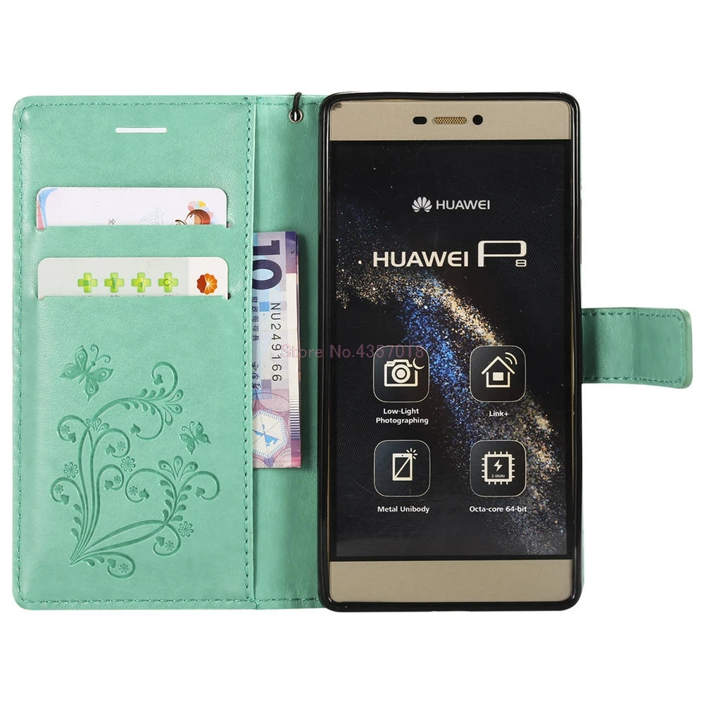 Кожаный чехол-книжка для Huawei P8 16 ГБ 64 5 2 дюйма | Мобильные телефоны и аксессуары