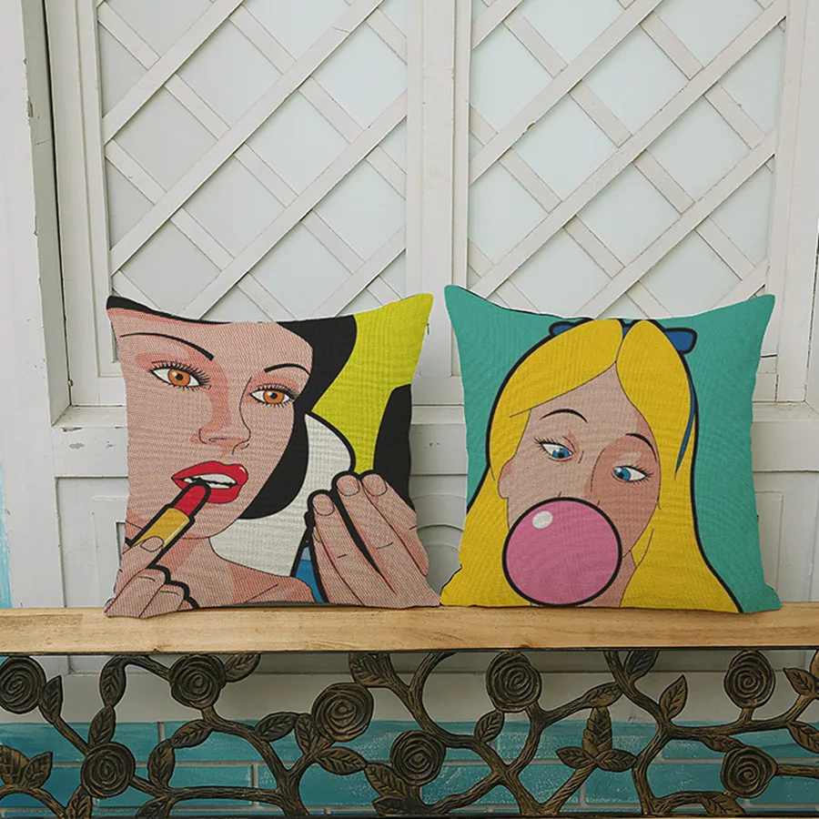 Модная Высококачественная хлопковая льняная декоративная наволочка в