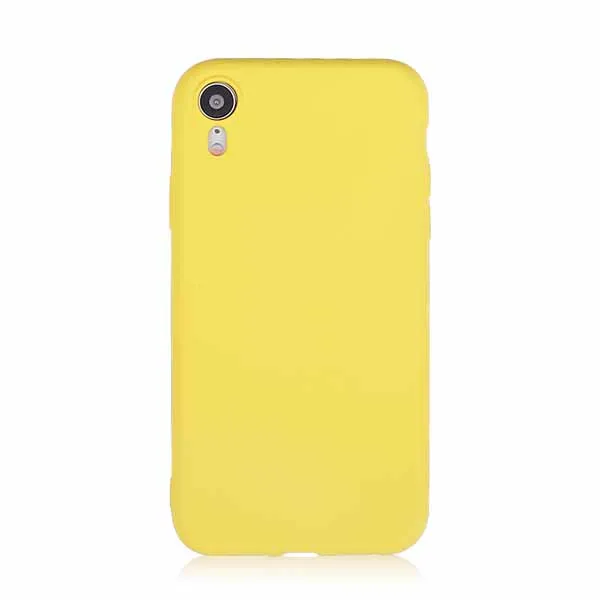 Yellow Силиконовый однотонный чехол LOVECOM ярких цветов для iPhone 11 Pro Max XS Max XR X для iPhone 6 6S 7 8 Plus, мягкая задняя крышка из ТПУ для телефона - Цвет: Yellow