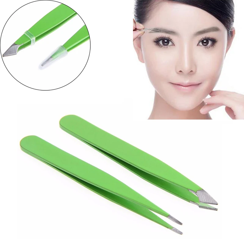 2 шт./компл. Новый прекрасный Для женщин Нержавеющая сталь Наклонный наконечник с