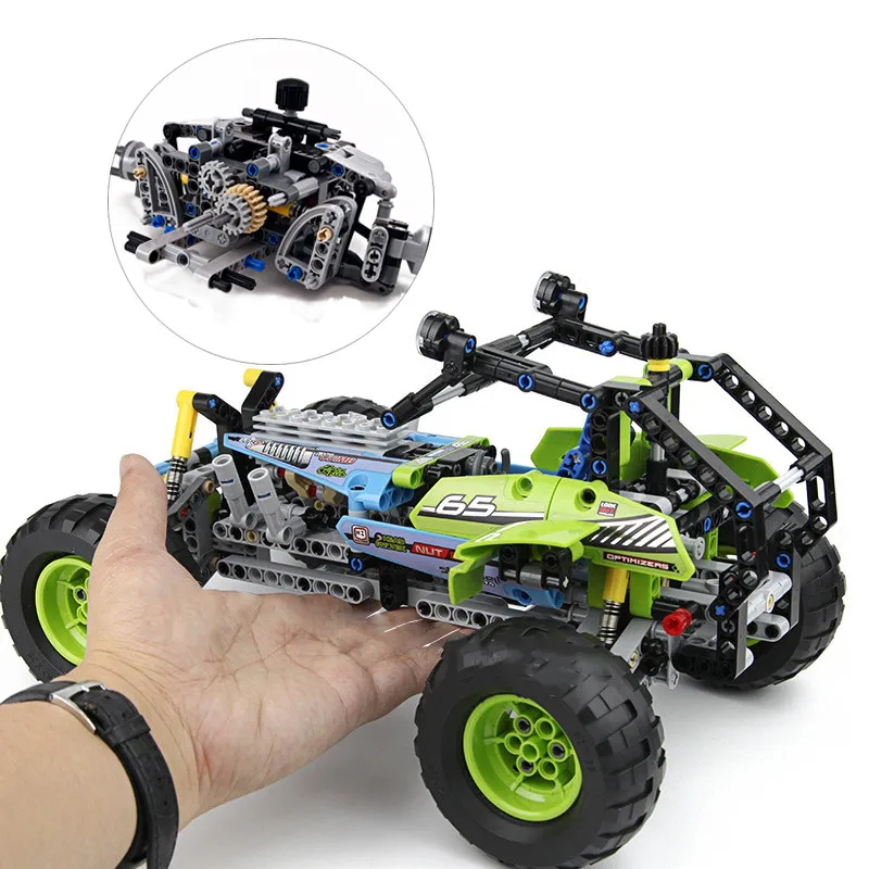 38001 автомобили Monster Truck 2 в 1 Formula Buggy внедорожная высокоскоростная машина с большой ногой техника строительные блоки игрушки для хобби 42037