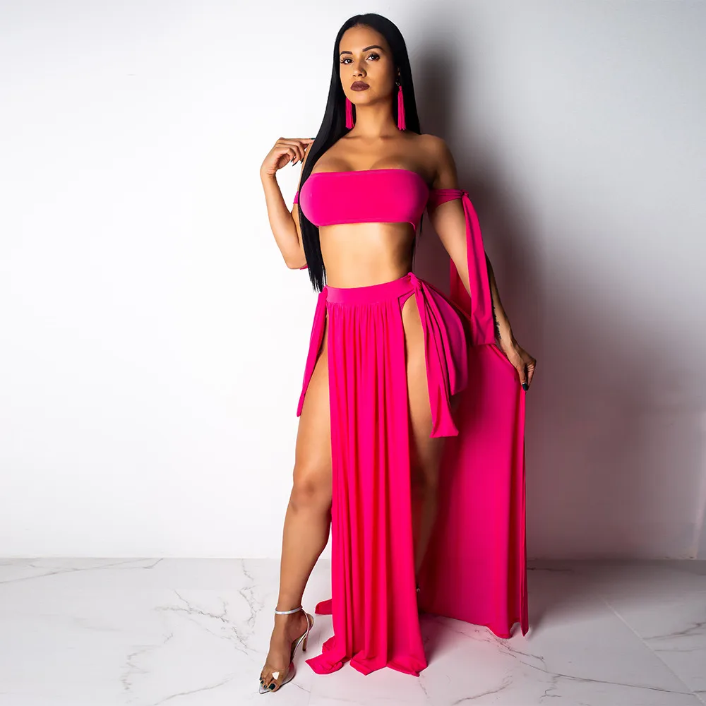 Летний сексуальный женский бандажный комплект бикини пуш ап без бретелек