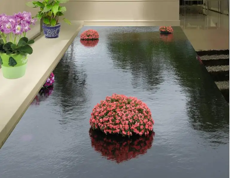 Обои комнатные высокого уровня высокого качества красивые водяные цветы 3D стерео 3d напольные пасты papel де parede обои