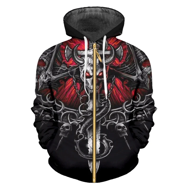 OGKB зимняя Новинка толстовка с капюшоном на молнии Мужская Горячая 3D печать