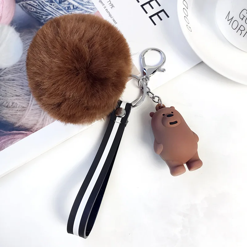 1 шт. BT21 Bombom меховой шарик плюшевый брелок для ключей вечерние сувениры для гостей Дети День Рождения Вечеринка детский душ поставка - Цвет: Мятно-зеленый