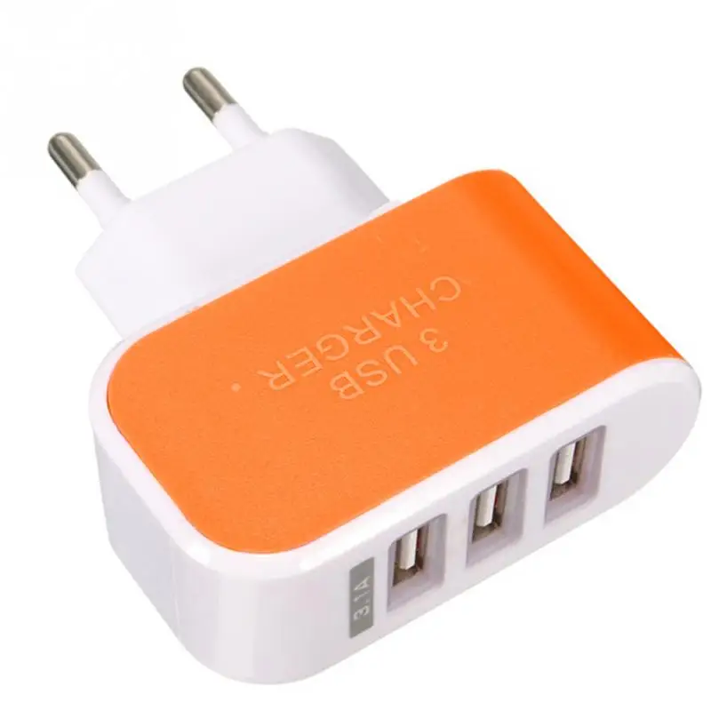 3.1A тройной USB порт стены дома путешествия зарядное устройство адаптер для samsung S6 для iphone 5s 6s сотовых телефонов ЕС/США Plug