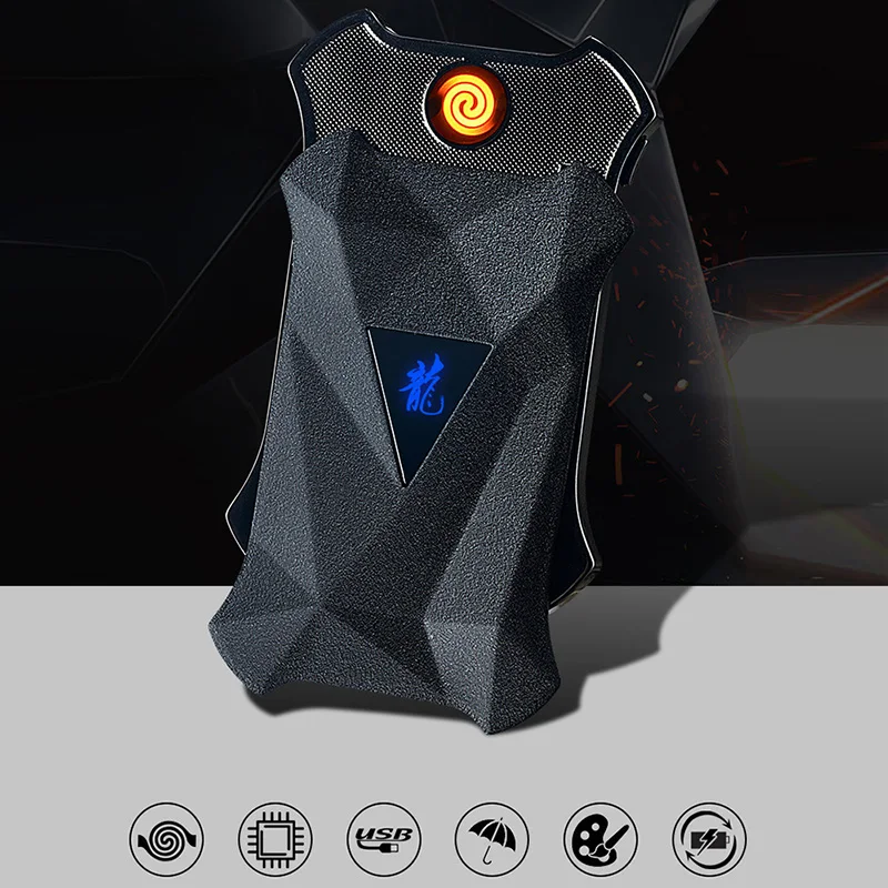 Gerui JL-849V USB электронная прикуривателя Металл ветрозащитный Перезаряжаемые легче