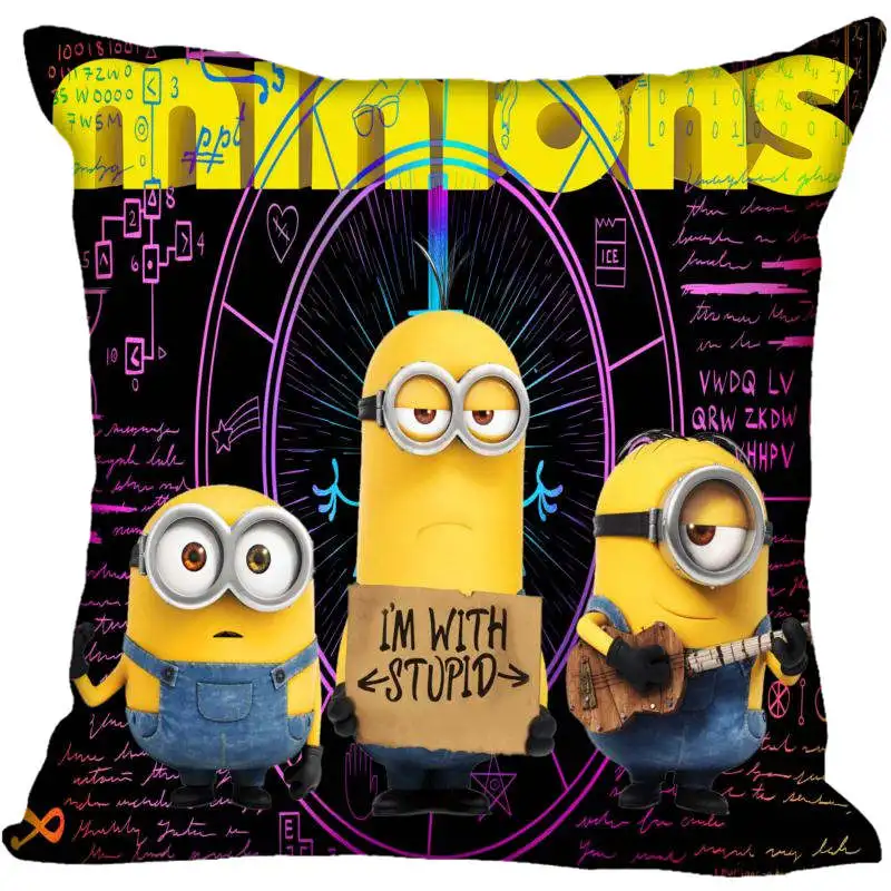 Pillowcase 21 45X45 см, 40X40 см(с одной стороны) чехол для подушки современный домашний декоративный чехол для подушки с миньонами для гостиной - Цвет: Pillowcase 21