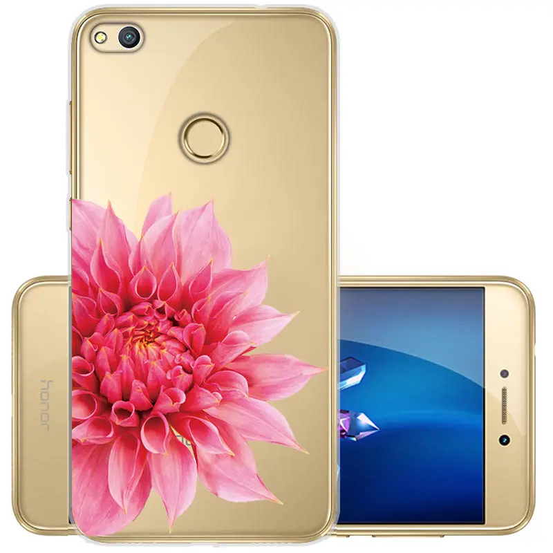 Окрашенный Мягкий ТПУ чехол для Huawei P8 P9 Lite 2017 прозрачный силиконовый Y5 Y6 P Smart Honor 10