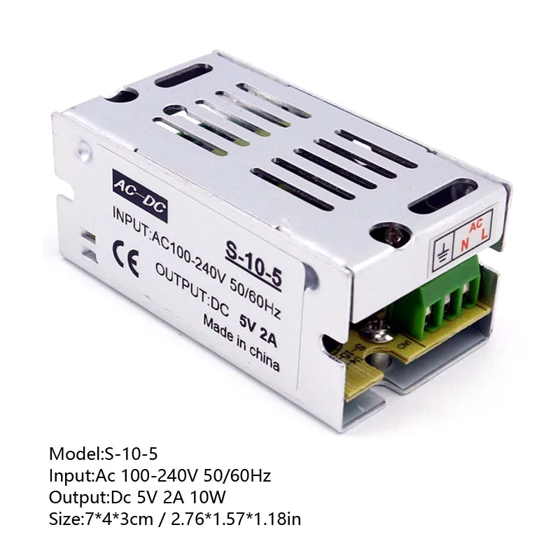 Dc 5V 2A 3A 4A 5A 10A 20A 30A 40A 60A 70A 80A источник питания светодиода мощностью 10 Вт, 30 Вт, 50 Вт, 60 Вт 100W 200W 300W 350W 400W импульсный источник питания светодиодного табло