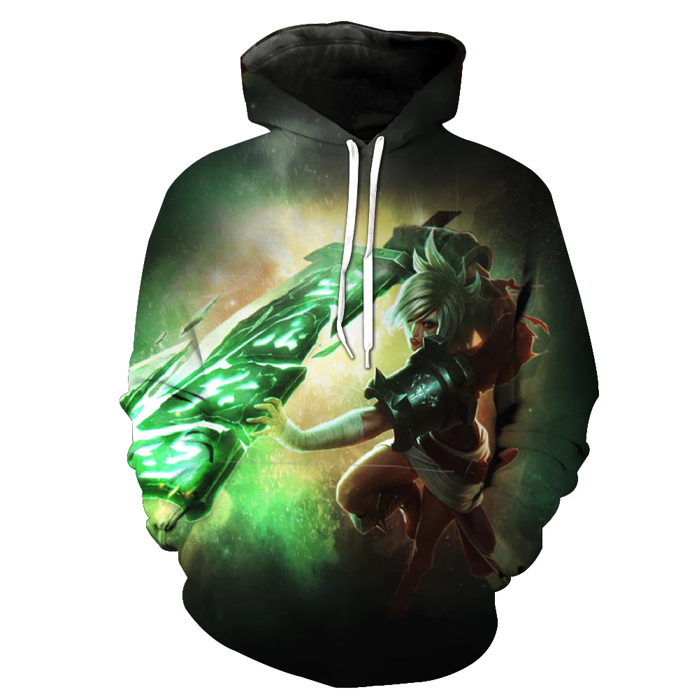 

2019 New Fashion Sweatshirt Men / Women 3d Hoodies Print trend game raven pattern Slim Unisex Slim Stylish Hooded Hoodies