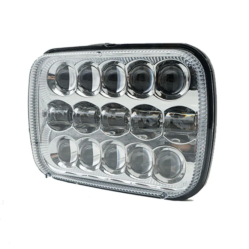 2 PCS Square 7x6 5X7 Inch LED Headlights 6000K High Low Beam H6054 6054 Led Headlamp For Jeep Wrangler YJ Cherokee GMC | Автомобили и