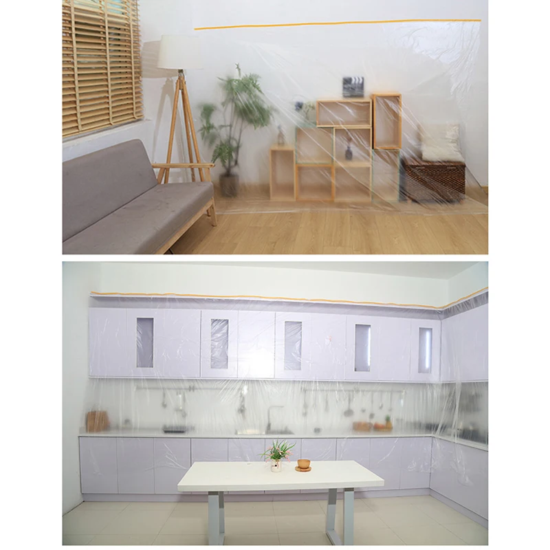 

Practical Disposable Dust Cover Waterproof Simple Convenient Transparent Plastic Home Decorative Cover Cloth