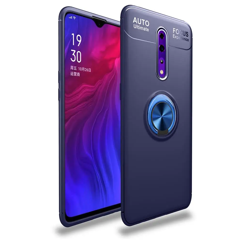 Чехол для OPPO Reno Z, чехол для OPPO RenoZ, 6,4 дюймов, автомобильный держатель, мягкое Силиконовое магнитное кольцо, TPU, чехол для телефона OPPO Reno Z, Fundas Capa - Цвет: all blue