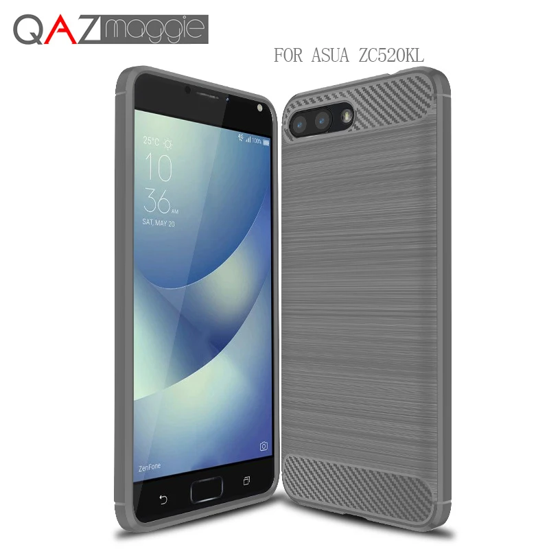 Чехол QAZ Maggie для ASUS Zenfone 4 Max ZC520KL силиконовый мягкий ТПУ чехол с текстурой из