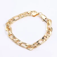 gold curb wrist chain bangle vogue trendy hip hop rock bracelets for women men shellhard hollow cross high end jewelry gift