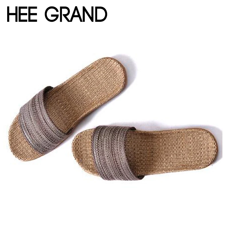 HEE GRAND/2018 г. женские льняные тапочки водонепроницаемая обувь на плоской подошве с