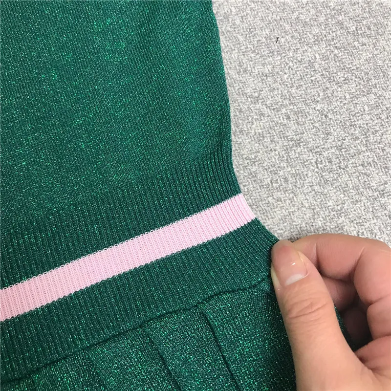 Роскошное дизайнерское Брендовое трикотажное платье для женщин повседневное