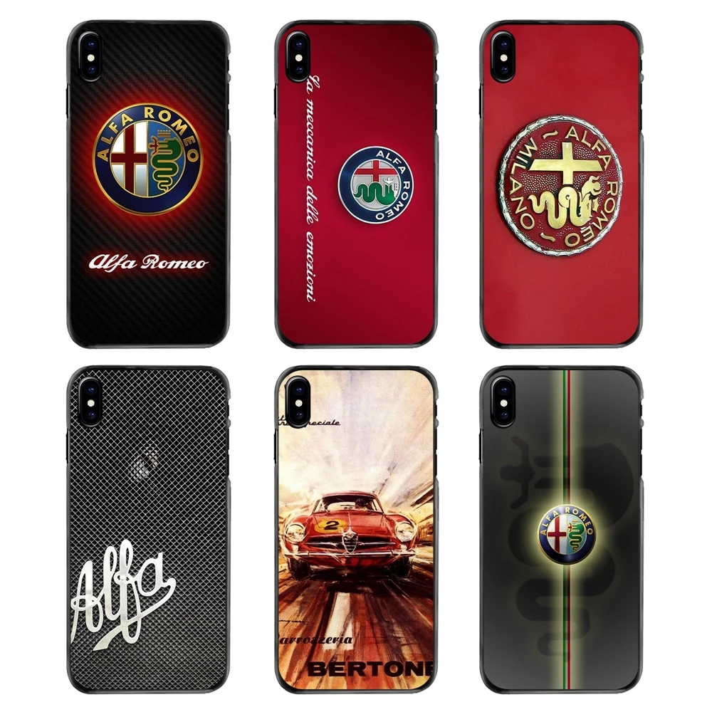 Интимные аксессуары телефон в виде ракушки крышка суперкар для Alfa Romeo Логотип Iphone