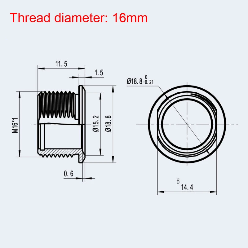 Бесплатная доставка 16 мм синий цвет мгновенный (импульсный тип) пьезо