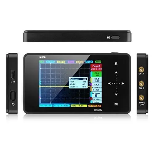 Портативный мини осциллограф LIXF Nano ARM DS202 с сенсорным экраном цифровой память 8 Мб
