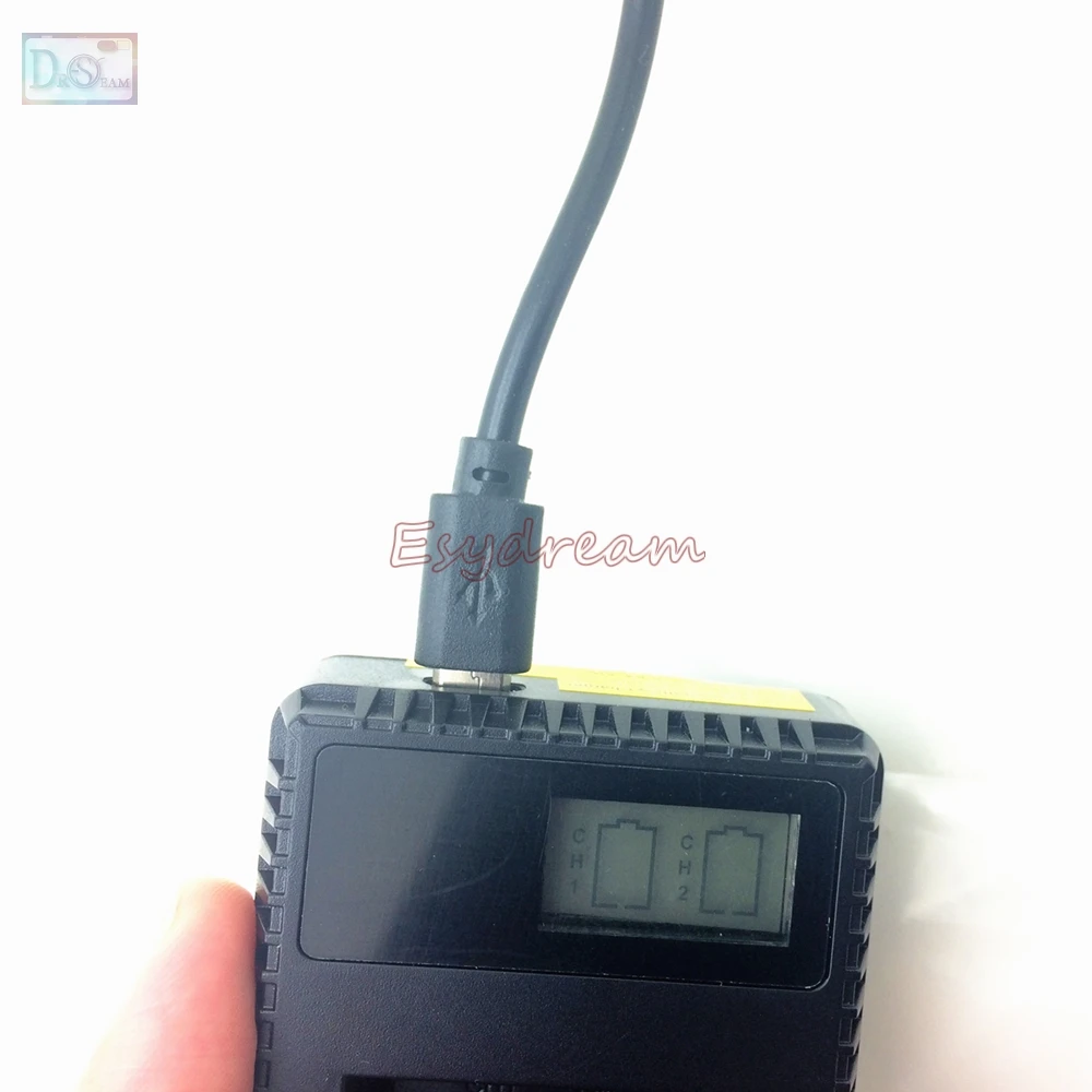 LP-E6 ЖК-дисплей USB Dual Зарядное устройство + Батарея 2200 мА-ч для цифровой