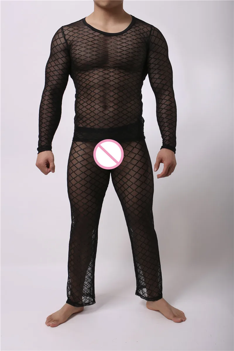 Top quality Long Johns Underwear Men Tops Pants Sets Compression Finish Net Quick Drying Underwear Men Cothing Set Long Johns