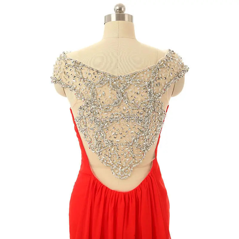 Vestidos de festa настоящая фотография красное платье Русалочки с рукавами крылышками
