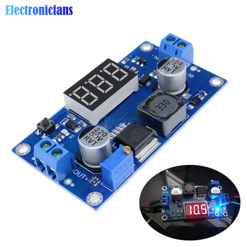 XL6009 LED Display XL6009 повышающий понижающий преобразователь понижающий Регулируемый 15 Вт 5-32 В до 5-50 в DC-DC модуль питания высокая производительность низкая пульсация - Цвет: XL6009 LED Display
