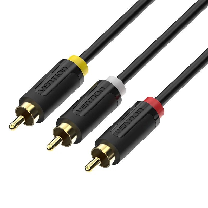 Аудиокабель Vention 3 RCA на позолоченный кабель Aux Папа-папа для STB DVD VCD 1 м 5 2 |