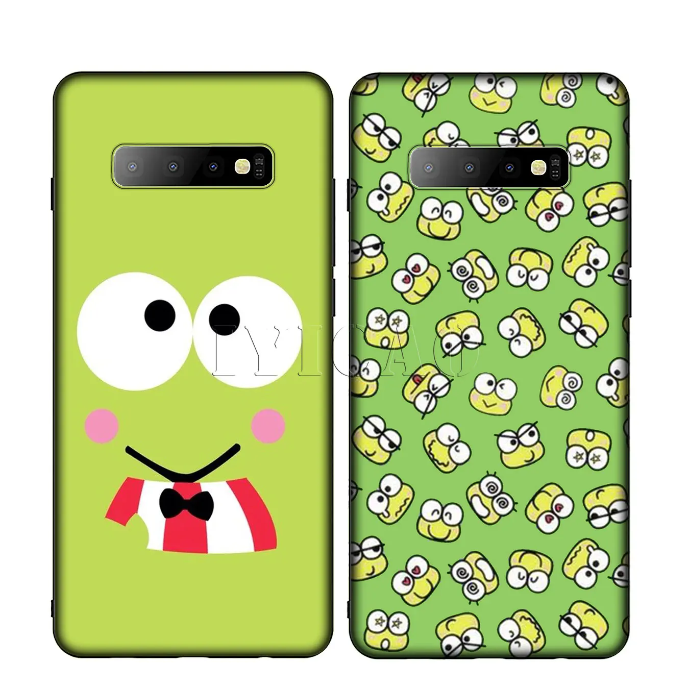 IYICAO cute cartoon frog keroppi smile Silicone Soft Phone Case for Samsung Galaxy S10 S9 S8 Plus S6 S7 Edge S10e E Cover |