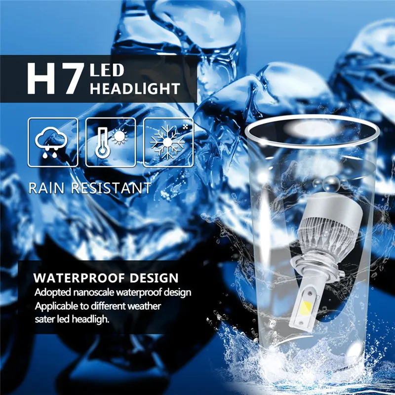 Цельнокроеное платье фар автомобиля H4 светодиодный лампы 110 W 9200LM 6000 K H7 H1 9005 HB3 9006 HB4 Турбокомпрессор 《 авто фары 12 V 24 V комплект для переоборудования