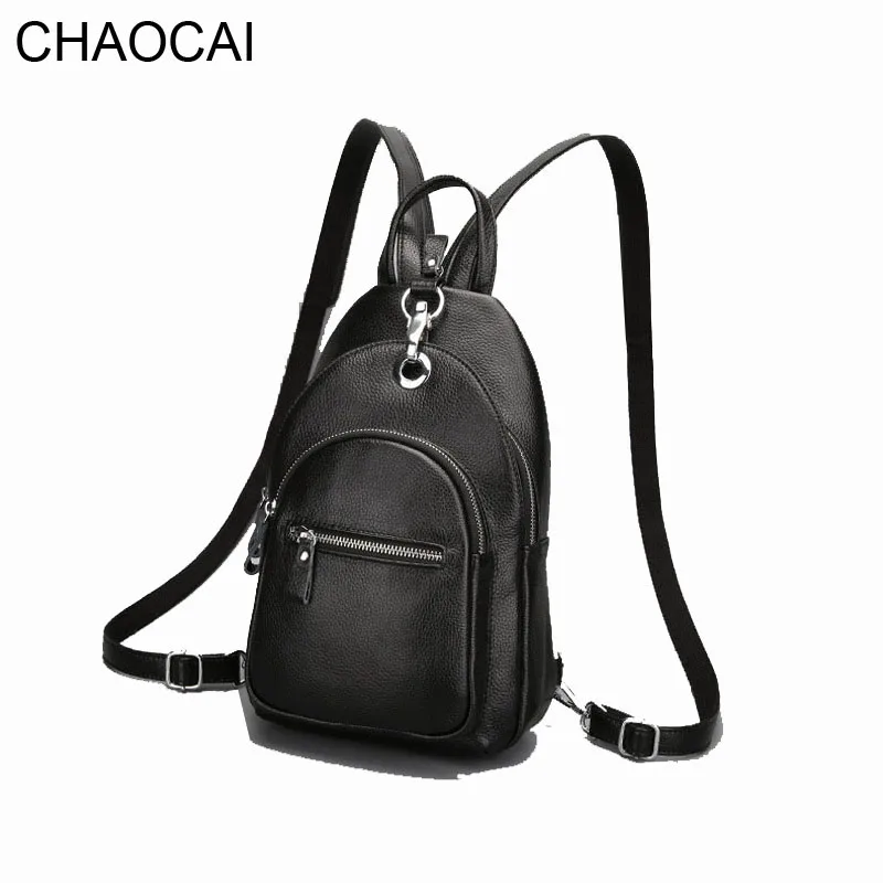 Модный женский рюкзак сумка из натуральной кожи нагрудная для девочек школьные