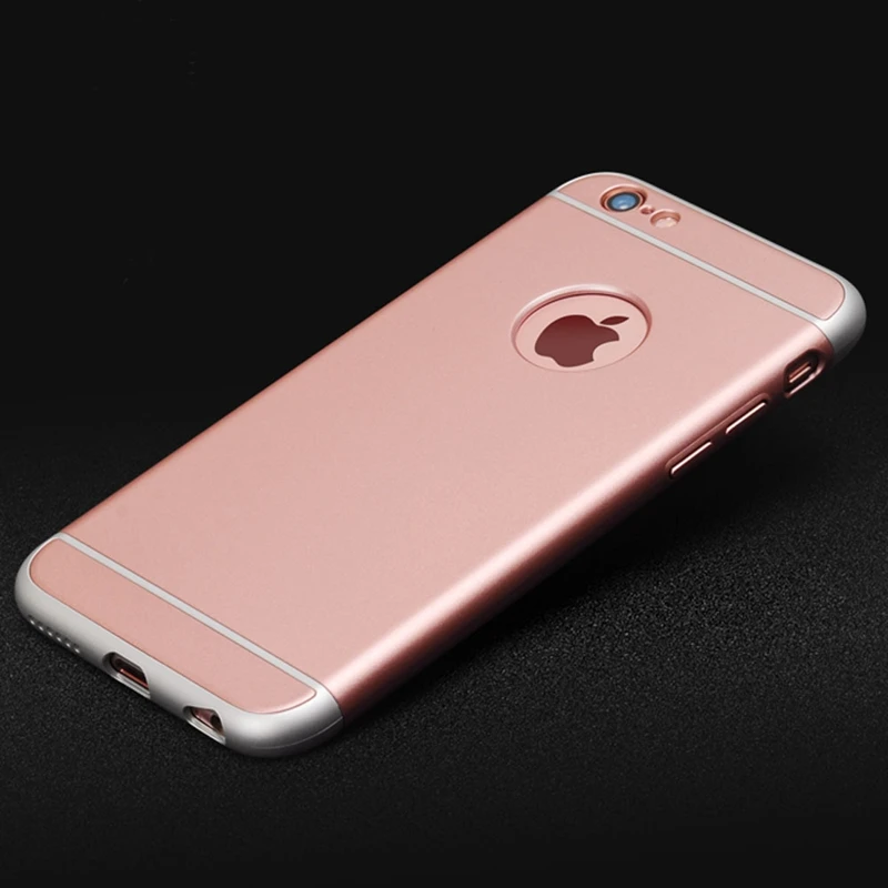 Fashion Anti-Knock 3 in 1 Hard PC Case For iPhone 5 5S Luxury Rose Gold Cover SE 6 6S Plus Matte Skin Slim Funda Capa |