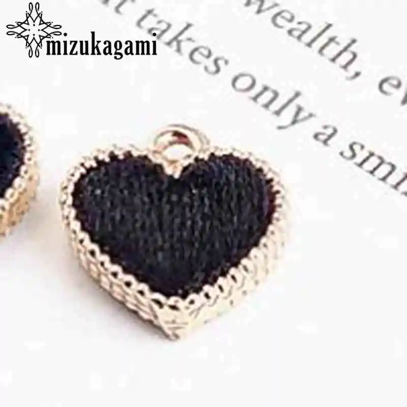 

Golden Metal Mini Cute Heart Charms Pendant 10pcs/lot For DIY Fashion Drop Earrings Jewelry Making Accessories