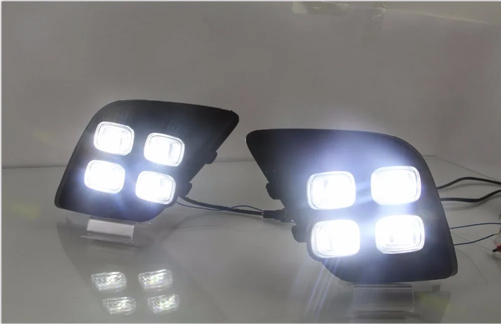 

Osmrk led drl daytime running light for Toyota VIGO 2015-2016 with yellow turn signal and wireless control
