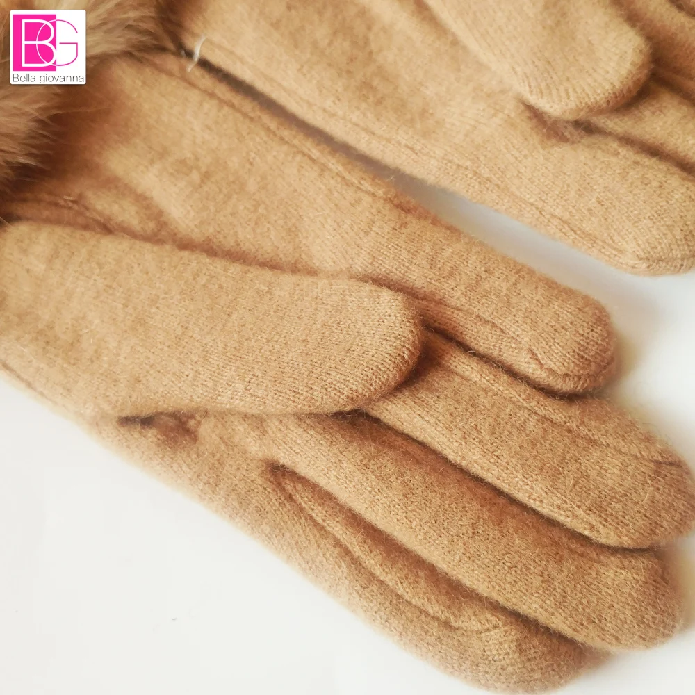 Зима 2017 модные однотонные женские теплые варежки шерстяные кашемировые тонкие