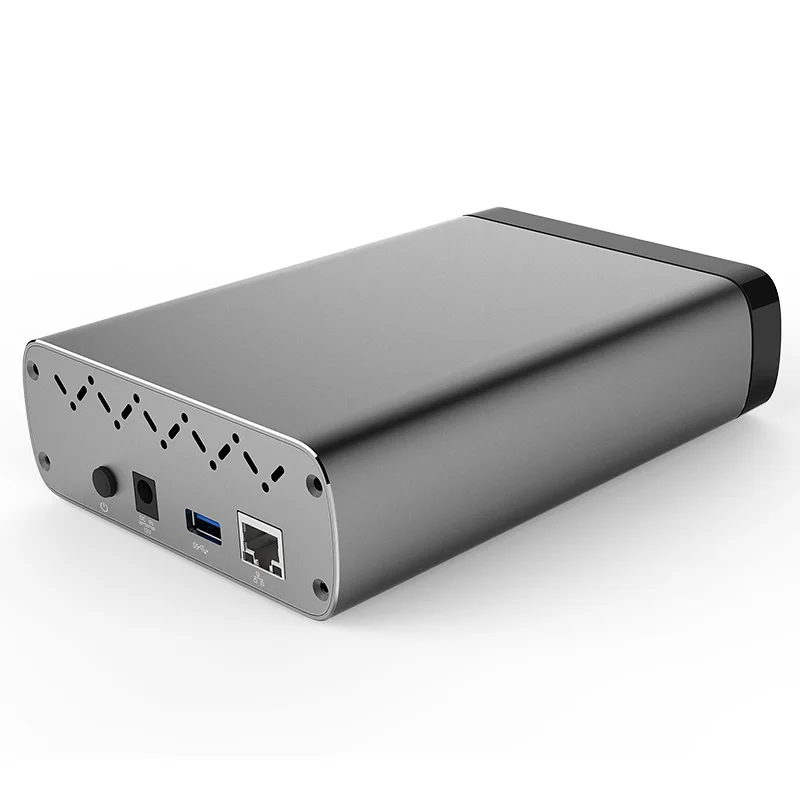 Беспроводной портативный жесткий диск DM Q3C с WiFi и подключением SATA черного цвета для HDD и SSD дисков размером 2.5/3.5 дюйма в модном дизайне.