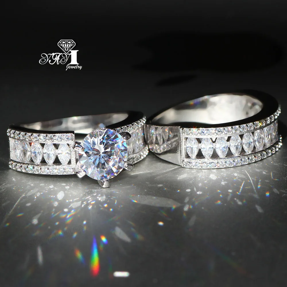 2 шт. обручальные кольца с натуральным муассанитом | Украшения и аксессуары