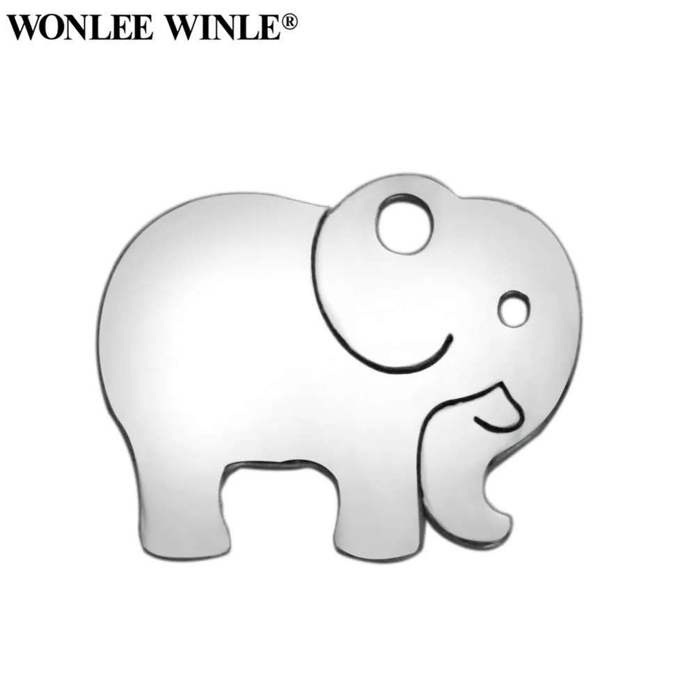 Wonlee Winle DIY полностью полированный 316l из нержавеющей стали в виде слона лиса козьей
