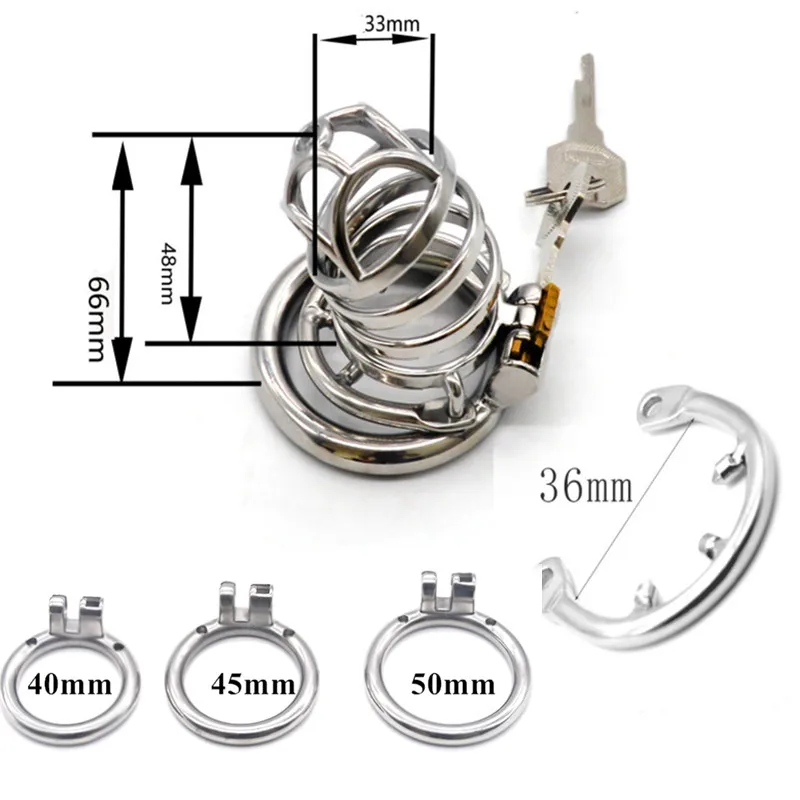 

2021 New Pattern Stainless Steel Male Chastity Device with Anti-Shedding Rings Cock Cage Penis Rings for Men G7-1-258E