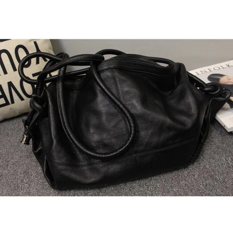 2019 Универсальные женские большие сумки из натуральной кожи дизайнерская женская