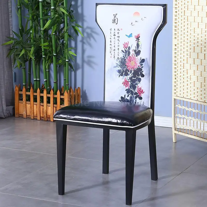 New Chinese Chair Hotel Restaurant Box Theme Classical Simple Hot Pot Restaurant Light Luxury Hotel Dining Chair 4 Starting - Цвет: ml10