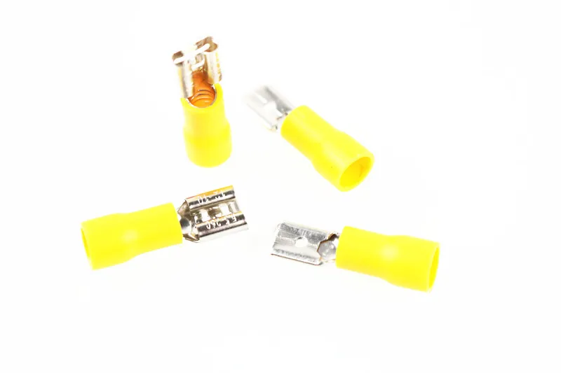 50PCS 25Set yellow Female+Male FDD MDD Insulated Electrical Wiring Crimp Terminal Connector | Обустройство дома
