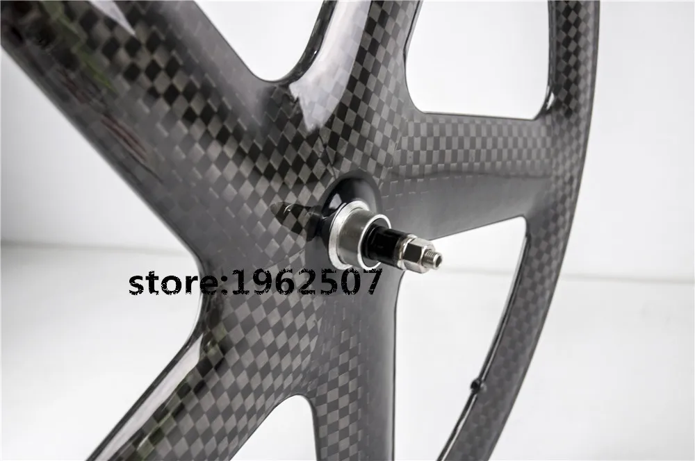 УГЛЕРОДНЫЙ руль 5 спицевое легкое трек Велосипедное колесо колесная fixed gear Карбон