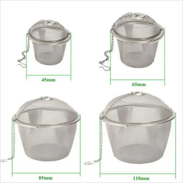 

Practical Tea Ball Spice Strainer Mesh Infuser Filter Stainless Herbal 4.5cm