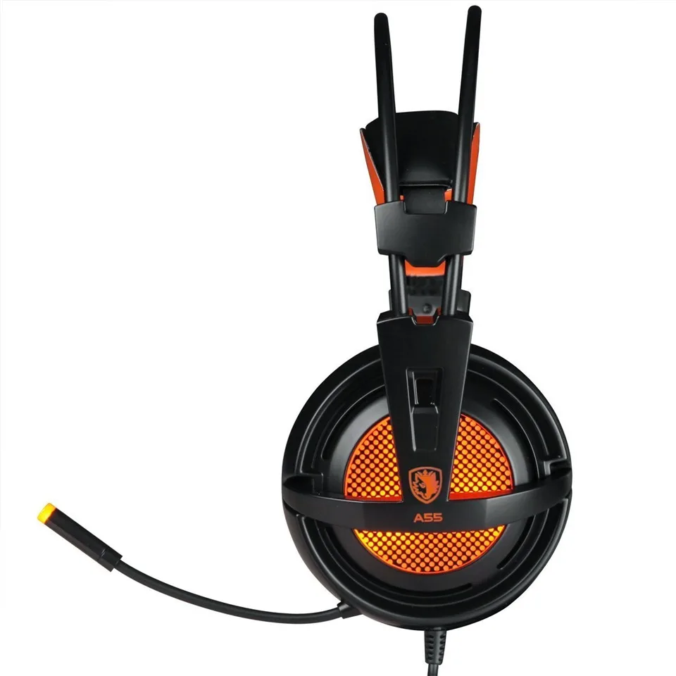SADES A55 Gaming headset повязка проводной вибрации Наушники Стерео регулятор громкости super