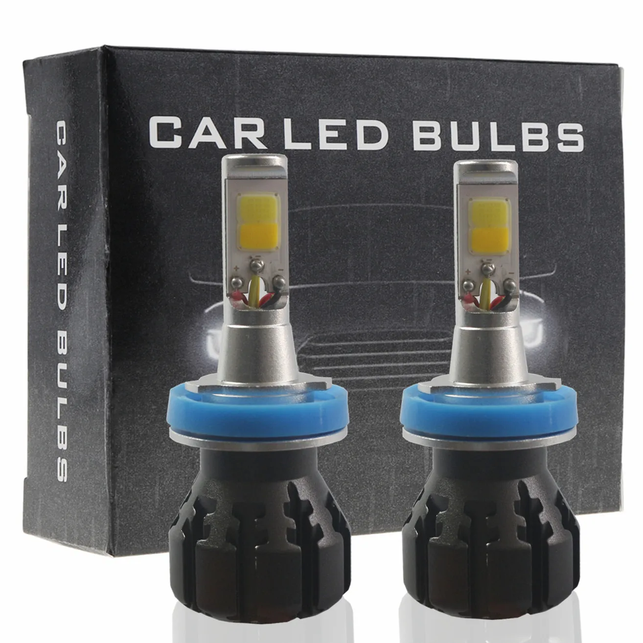 MaleCrane из 2 предметов H11 9005 9006 HB3 HB4 светодио дный лампы автомобилей туман свет COB 1200LM