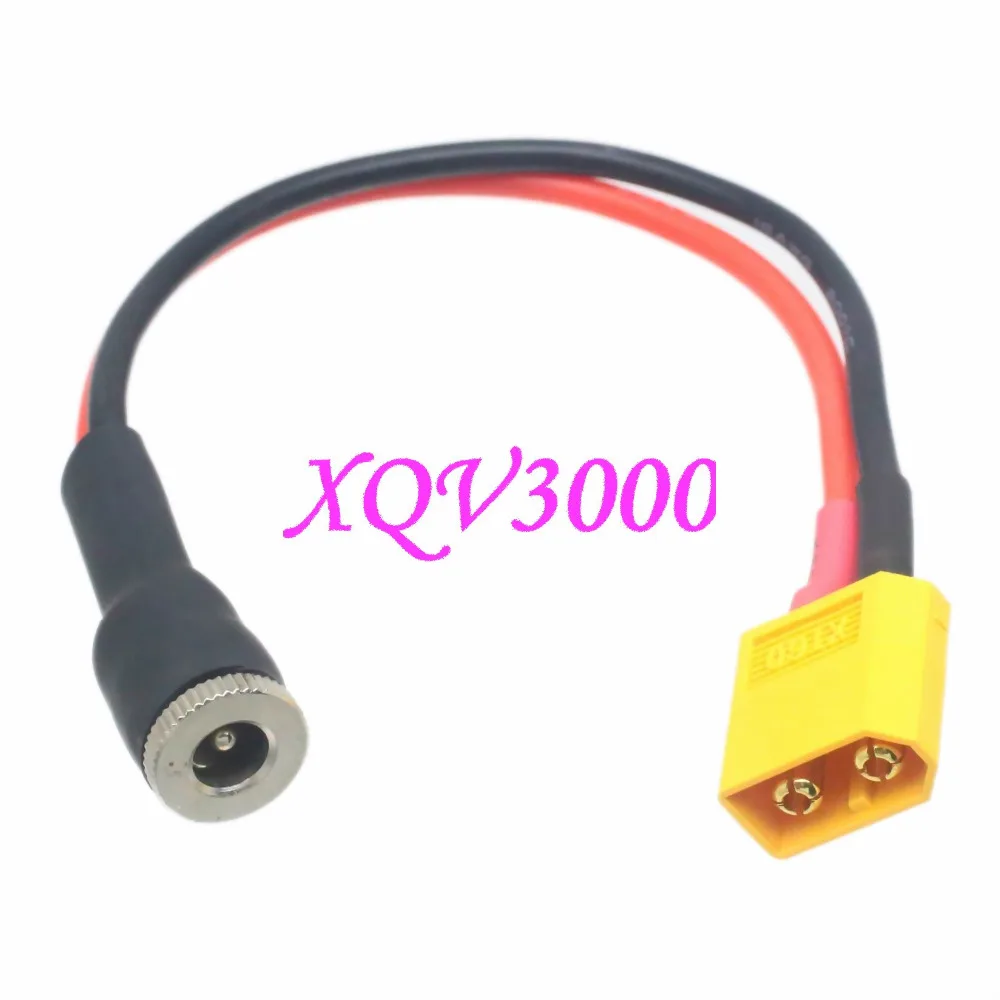 Коннектор адаптер переходник DC 5 5x2 1 мм гнездо для XT60 папа 14AWG 15 см кабель|dc 5.5 female|dc
